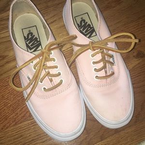 Vans Unique Light pink with brown corduroy laces